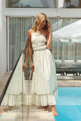 Ballad One-Shoulder Maxi Dress Cream